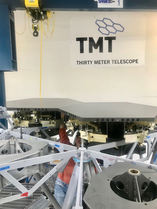 First two TMT Dummy Mirror Segments installed into the Multi-Segment Integration & Test (MSIT) facility