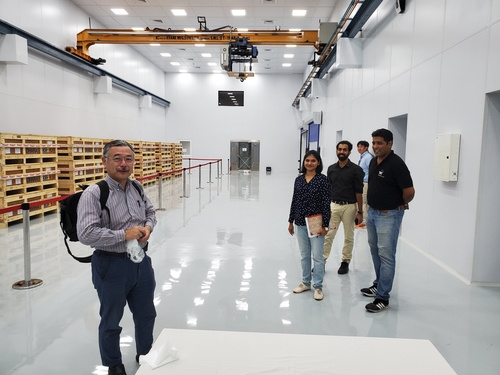 Members Receiving Inspection Team for TMT Mirror blanks delivered at the India TMT Optics Fabrication Facility in India, on January 16, 2020