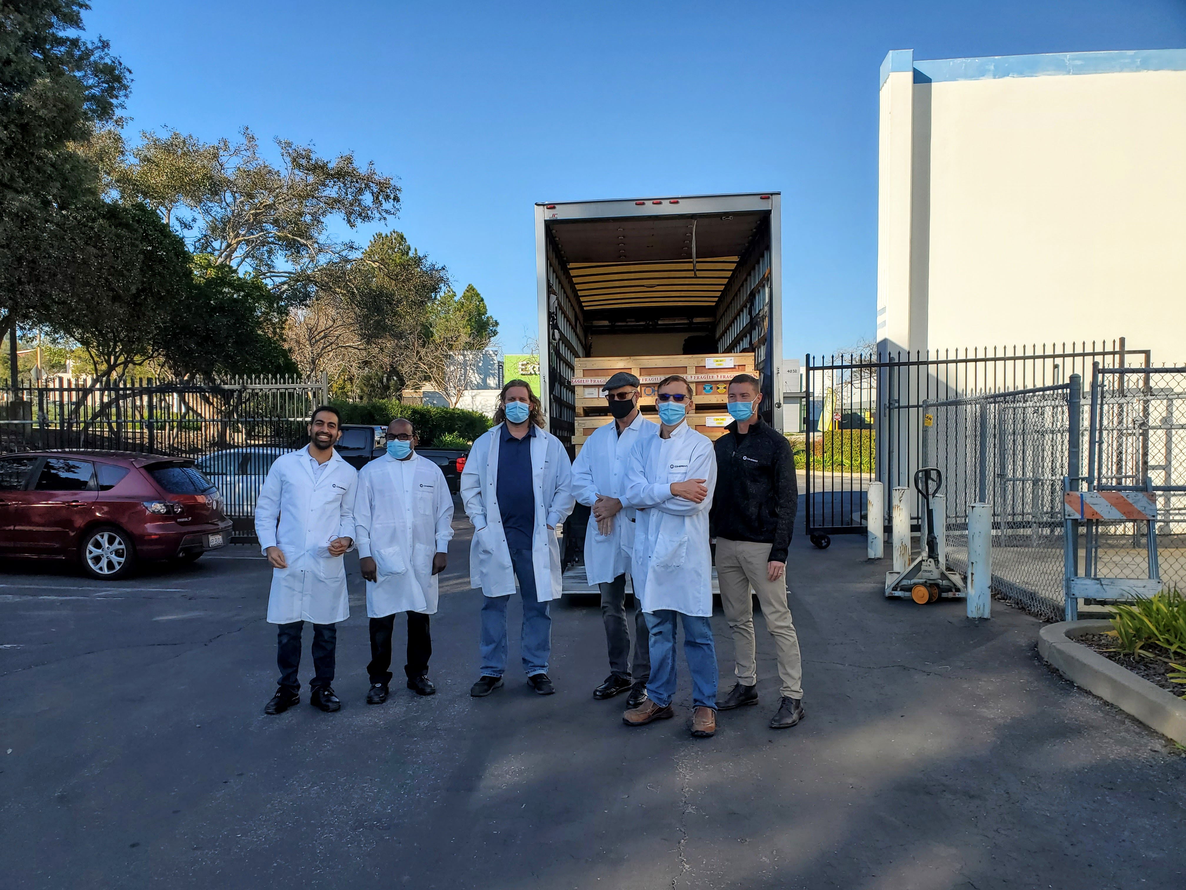 Shipping of six additional TMT finished roundels at Coherent facility in California, December 2021