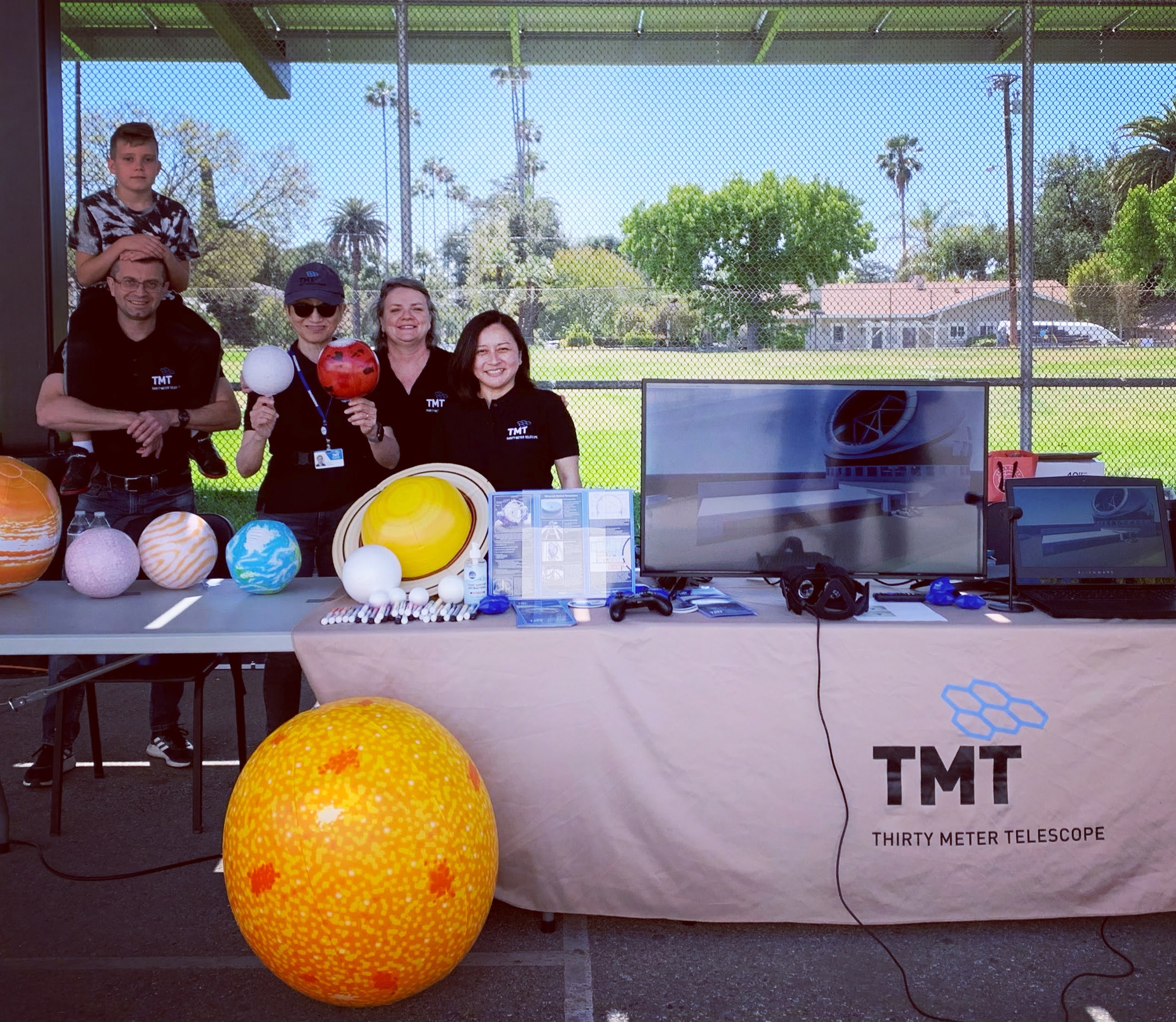 TMT’s booth at the Eliot Arts Magnet School Science Festival in Altadena on April 23, 2022