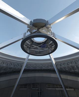 A realistic simulation of TMT's secondary mirror.