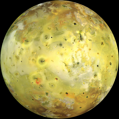 Sulphur-covered surface of Jupiter’s satellite Io