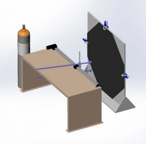 Lab Setup for Testing Cleaning Nozzle