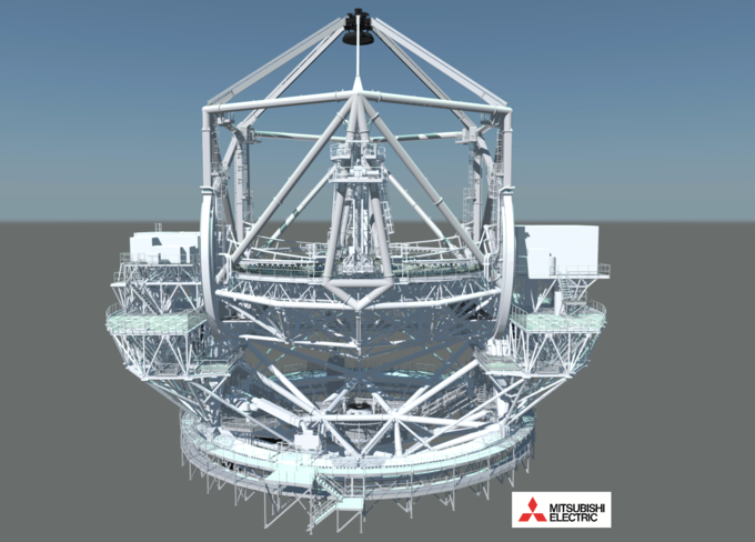 Rendering of the telescope structure design.