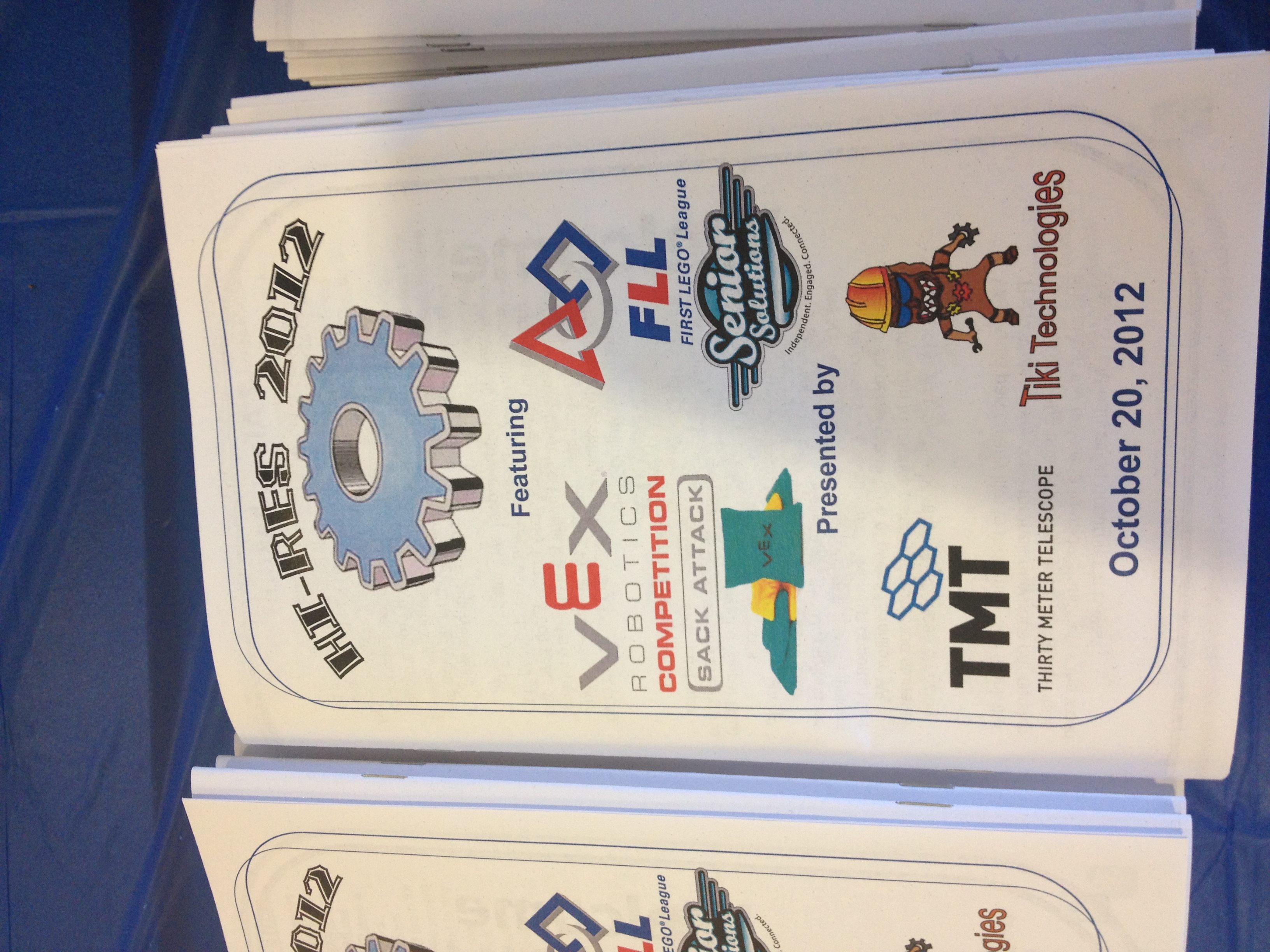 The october 2012 vex robotics tournament sponsors at kealakehe high school